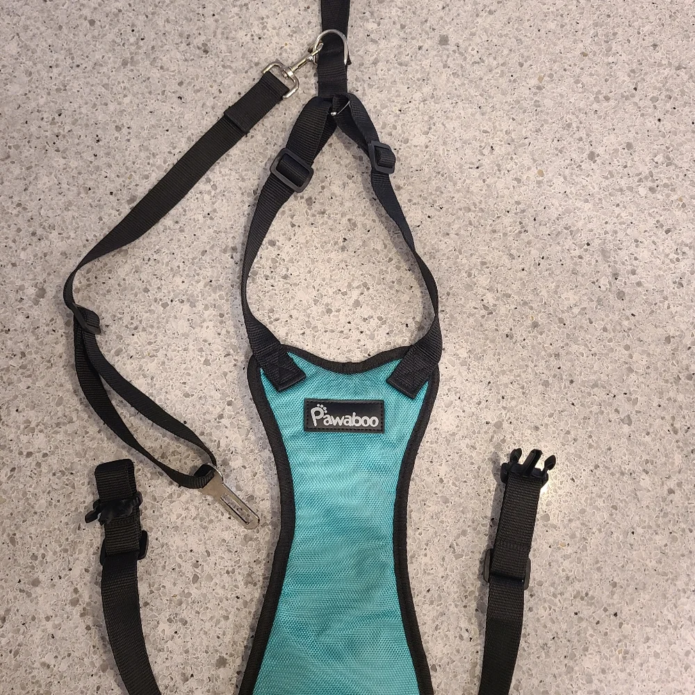 PAWABOO Dog Safety Vest Harness, Pet Car Harness Vehicle Seat Belt - Picture 2 of 2